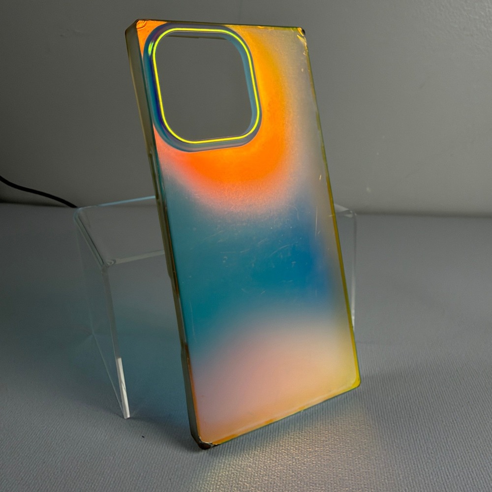 Flaunt iPhone 16 Pro Max Square Case Holographic Iridescent